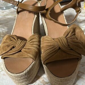 Valentino wedge bow sandals